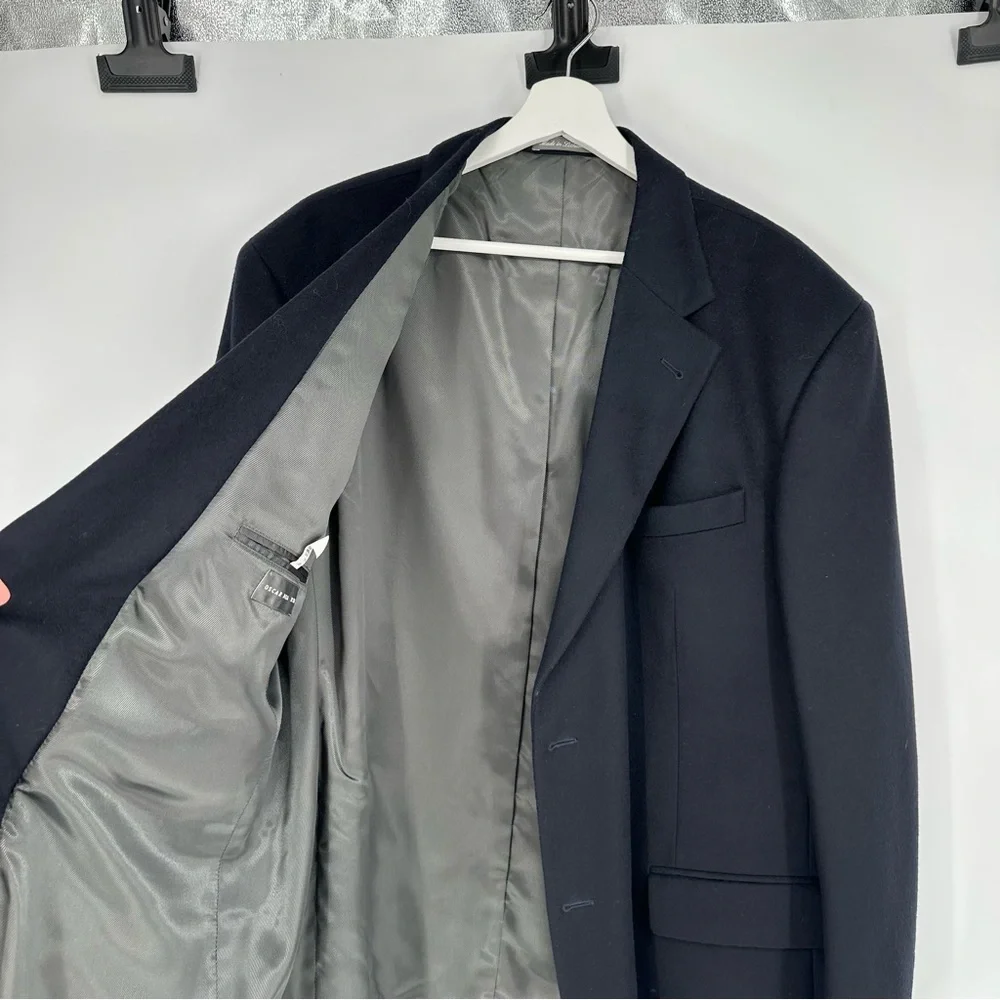 Oscar De La Renta Navy Blue Wool & Cashmere Blazer 48R